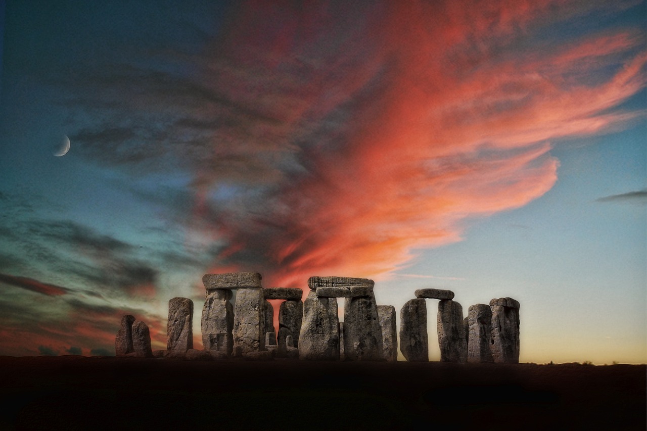 stonehenge at sunset